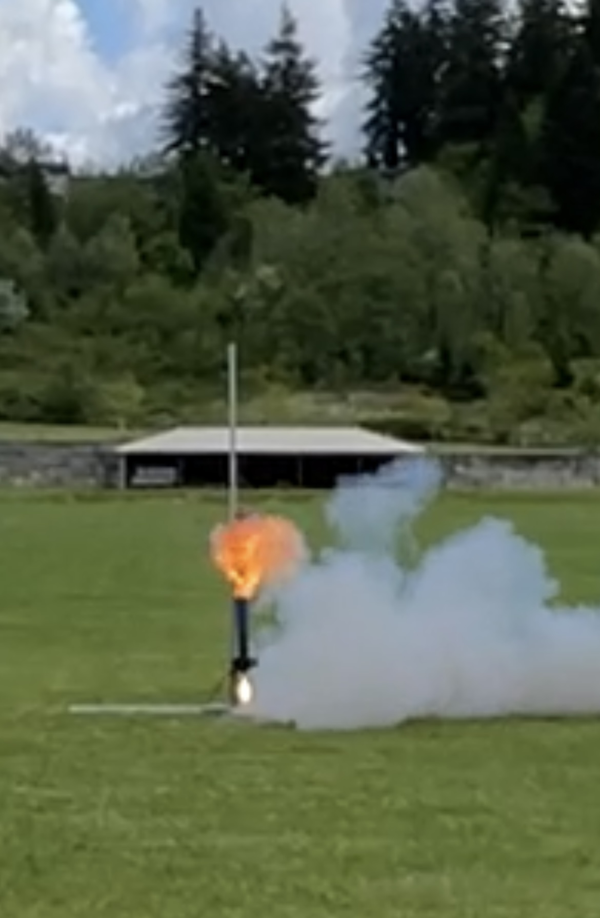Cumulus Prime (TARC-25) suffering fiery explosion